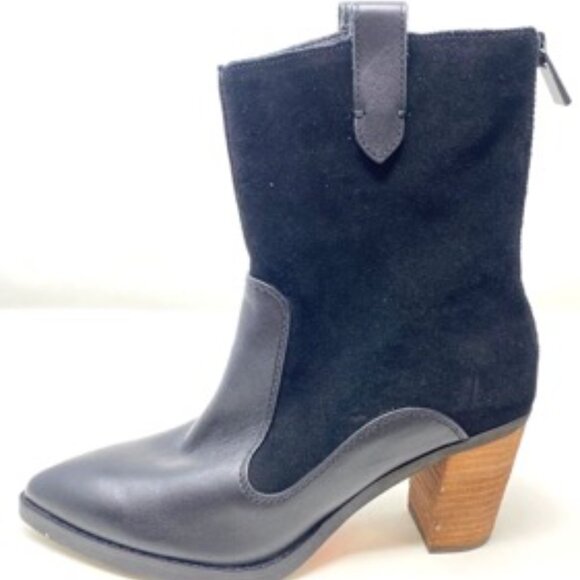 Splendid Raquel Women's Zip Boot Western Style Black Size 6.5 - Picture 2 of 8